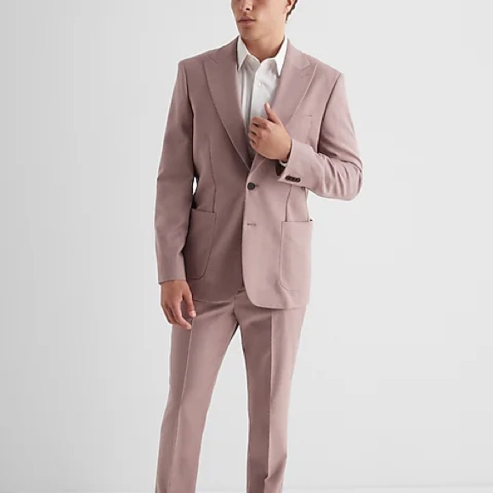 Express men’s light pink suit